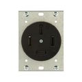 Product Image of Receptacle, #12 -4 Awg 60A, 120/208V, Back, Black, Nema 18-60R, 4-Pole, 4-Wire, 3-Phase, Power, 5515N