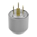 Product Image of Arrow Hart Auto Grip Plug, #12-4 Awg 60A, 120/208V, Gray, 18-60P, 4-Pole, 4-Wire, 5517N