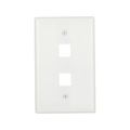 Product Image of Modular Wallplate, 2 Port Modular, Midsize, Wh, 5520W-MSP