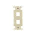 Product Image of Modular Mounting Strap, 2-Port, Residential Communications, Ivory, Flush Mount, 110 Style, 5522-5EV