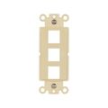 Product Image of Modular Mounting Strap, 3-Port, Residential Communications, Ivory, Flush Mount, 110 Style, 5523-5EV