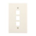 Product Image of Modular Wallplate, 3 Port, Light Almond Used w/ 110 Style Modular Jacks, Adapters, Inserts, 5530LA-MSP