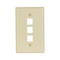 Product Image of Modular Wallplate, 3 Port, Midsize Iv, Used w/ 110 Style Modular Jacks, Adapters, 5530V-MSP