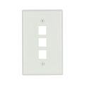 Product Image of Modular Wallplate, 3 Port Modular, Midsize, Wh, 5530W-MSP