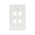 Product Image of Modular Wallplate, 4 Port Modular, Midsize, Wh, 5540W-MSP