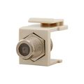 Product Image of Modular Jacks & Adapters, Coax Type F Insert Adapter, Video, Snap-In, Light Almond, 5552-5ELA
