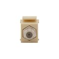 Product Image of Modular Jacks & Adapters, Coax Type F Insert Adapter, Video, Snap-In, Ivory, Rg-6, 5552-5EV