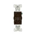 Product Image of Arrow Hart Industrial Single Receptacle, #14-10 Awg 15A, 250V, Brown, 6-15R, 5661B