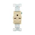 Product Image of Arrow Hart Industrial Single Receptacle, #14-10 Awg 15A, 250V, Ivory, 6-15R, 5661V