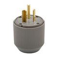 Product Image of Arrow Hart Extra Heavy-Duty Angled Plug, #12-4 Awg 30A, 277V, Gray, 7-30P, 2-Pole 3-Wire, Screw, 5703AN