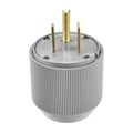 Product Image of Arrow Hart Extra Heavy-DutyAuto Grip Plug, #12-4Awg 50A, 250V, Gray, 6-50P, 2-Pole 3-Wire, 5710N