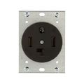 Product Image of Receptacle, #12 -4 Awg, 30A, Flush, 125/250V, Back, Black, Nema 14-30R, 3-Pole, 4-Wire, 5744N