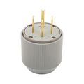 Product Image of Arrow HartAuto Grip Plug, #12-4Awg 50A, Range & Dryer, 125/250V, Gray, 14-50P, 3-Pole, 4-Wire, 5745N