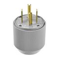 Product Image of Arrow Hart Auto Grip Plug, #12-4 Awg 30A, Range & Dryer, 125/250V, Gray, 14-30P, 3-Pole, 4-Wire, 5746N