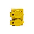 Product Image of Arrow Hart Watertight Straight Blade Duplex Receptacle, #18-10 Awg 15A, Panel 125V, Black, 60W47DPLXBK