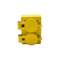 Product Image of Arrow Hart Watertight Straight Blade Duplex Receptacle, #18-10 Awg 15A, Panel, 250V, 60W49DPLX