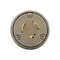 Product Image of Locking Plug, Superior Impact Resistance, 8V, Light Almond, 2-Pole, 3-Wire, 6-Gang, 6202CL