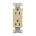 Product Image of Heavy-Duty Industrial Duplex Receptacle, #14-10 Awg 15A 125V Face, Pvc Base, Bulk, 6252W-BU