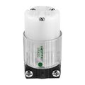 Product Image of Arrow Hart Safety Grip Straight Blade Connector, #18-12 Awg 15A 125V Clear, 5-15P, 2-Pole 3-Wire, 6269HGC