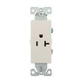 Product Image of Heavy-Duty Industrial Grade Decorator Single Receptacle, #14-10 Awg 20A 125V, Ivory, 5-20R, Bulk, 6350V-BU