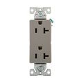 Product Image of Heavy-Duty Industrial Duplex Receptacle, #14-10 Awg 20A 125V, Gray, 5-20R, Duplex, Bulk, 6352GY-BU