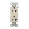 Product Image of Heavy-Duty Industrial Duplex Receptacle, #14-10 Awg 20A 125V, Light Almond, 5-20R, Duplex, Bulk, 6352LA-BU