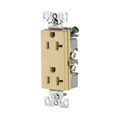 Product Image of Heavy-Duty Industrial Duplex Receptacle, #14-10 Awg 20A 125V, Ivory, 5-20R, Duplex, Bulk, 6352V-BU