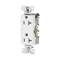 Product Image of Heavy-Duty Industrial Duplex Receptacle, #14-10 Awg 20A 125V, White, 5-20R, Duplex, Bulk, 6352W-BU