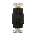 Product Image of Arrow Hart Industrial Duplex Receptacle, #14-10 Awg 20A 125V, Black, 5-20R, Duplex, 6362BK