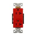 Product Image of Arrow Hart Industrial Duplex Receptacle, #14-10 Awg 20A 125V, Red, 5-20R, Duplex, 6362RD