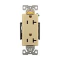 Product Image of Arrow Hart Industrial Duplex Receptacle, #14-10 Awg 20A 125V, Ivory, 5-20R, Duplex, 6362V