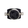 Product Image of Corrosion Resistant Locking Receptacle, #12-6Awg 50A, Marine 125V, Black, 2-Pole 3-Wire, 63CR70