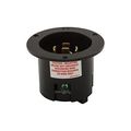 Product Image of Safety Grip Locking Flanged Inlet, 20A, Commercial, 125/250V, Black, Single, 3-Pole, 4-Wire, 6405BK