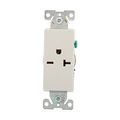 Product Image of Heavy-Duty Industrial Decorator Single Receptacle, #14-10 Awg 20A, 250V, White, 5-20R, Bulk, 6450W-BU
