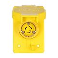 Product Image of Arrow Hart Watertight Locking Receptacle, #14-10 Awg 15A, 125V, Black, L5-15, 2-Pole 3-Wire, 65W47BK