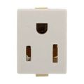 Product Image of Panel Mount/Snap-In Single Receptacle, #14-12 Awg 15A, Snap-In 125V, Thermoset Face Bulk, 67-2W-BU