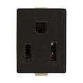 Product Image of Panel Mount/Snap-In Single Receptacle, #14-12 Awg 15A, Snap-In 125V, Black, Quick Connect, 67BK-BU