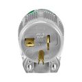 Product Image of Arrow Hart Safety Grip Straight Blade Angled Plug, #18-12 Awg 20A 125V, Clear, 2-Pole 3-Wire, 6865HGC