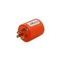 Product Image of Straight Blade Plug, #18-12 Awg 15A, 125V, Orange, 5-15P, 2-Pole, 2-Wire, Screw, 0.67", 6867-BOX