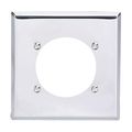 Product Image of Power Outlet And Locking Wallplate, Chrome, 2.47" Hole Cutout, Chrome (Ul), 2-Gang, 69-BOX