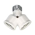 Product Image of Lampholder Socket Adapter, One Socket To 2 Sockets, Polarized, 250V, Medium Base, White, 660W, 700W-BOX