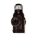 Product Image of 1 Socket To 1 Socket Socket Adapter w/ 2 250W Nema 1-15R Outlets, Pull Chain Switch, 125V, Brown, 718B-BOX