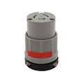 Product Image of Safety Grip Locking Connector, #18-10 Awg, 20A, Industrial, 125/250V, Gray, 3-Pole, 3-Wire, 7314C