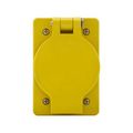 Product Image of Arrow Hart Watertight Locking Receptacle, #14-8 Awg, 20A, 125/250V, Black, 3-Pole, 3-Wire, 7314RWBK