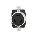 Product Image of Locking Receptacle, #10-6Awg, 50A, 600 Vac, 250Vdc, Back Wiring, Black, Single, 3-Pole, 4-Wire, 7379