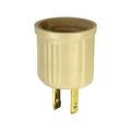 Product Image of Outlet Adapter, One Outlet To One Socket, Polarized, 125V, Medium Base, Ivory, 738V-BOX