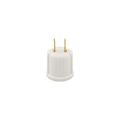 Product Image of Outlet Adapter, One Outlet To One Socket, Polarized, 125V, Medium Base, White, 738W-BOX