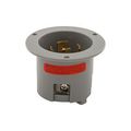Product Image of Safety Grip Locking Flanged Inlet, #14-8 Awg, 20A, Industrial, 120/208V, Back Wiring, 4-Pole, 7408N