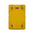 Product Image of Arrow Hart Watertight Locking Receptacle, #14-8 Awg, 20A, 120/208V, Black, 4-Pole, 4-Wire, 7413RWBK