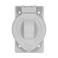 Product Image of Die Cast Aluminum Receptacle Cover, Self-Closing, 1.38-1.56" Face Dia., Surface Mount, 7420